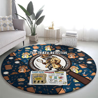 Jimothy The Raccoon The Trash Detective Round Carpet Funny Noir Sleuth Missing Snacks Crime Mystery