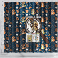 Jimothy The Raccoon The Trash Detective Shower Curtain Funny Noir Sleuth Missing Snacks Crime Mystery