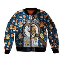 Jimothy The Raccoon The Trash Detective Sleeve Zip Bomber Jacket Funny Noir Sleuth Missing Snacks Crime Mystery
