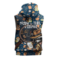 Jimothy The Raccoon The Trash Detective Sleeveless Hoodie Funny Noir Sleuth Missing Snacks Crime Mystery