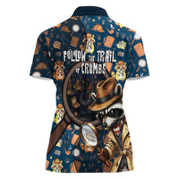 Jimothy The Raccoon The Trash Detective Women Polo Shirt Funny Noir Sleuth Missing Snacks Crime Mystery