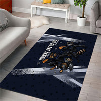 Ninja Raccoon Quasimodo Pizza Heist Area Rug Night Stealth Scene Detailed Pizza Slices