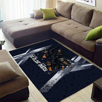 Ninja Raccoon Quasimodo Pizza Heist Area Rug Night Stealth Scene Detailed Pizza Slices