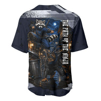 Ninja Raccoon Quasimodo Pizza Heist Baseball Jersey Night Stealth Scene Detailed Pizza Slices