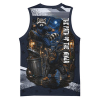 Ninja Raccoon Quasimodo Pizza Heist Basketball Jersey Night Stealth Scene Detailed Pizza Slices
