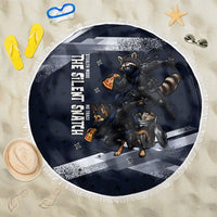 Ninja Raccoon Quasimodo Pizza Heist Beach Blanket Night Stealth Scene Detailed Pizza Slices