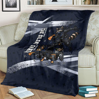Ninja Raccoon Quasimodo Pizza Heist Blanket Night Stealth Scene Detailed Pizza Slices