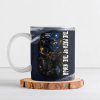 Ninja Raccoon Quasimodo Pizza Heist Ceramic Mug Night Stealth Scene Detailed Pizza Slices