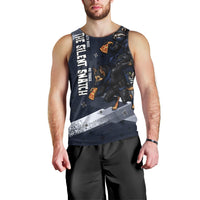 Ninja Raccoon Quasimodo Pizza Heist Men Tank Top Night Stealth Scene Detailed Pizza Slices