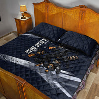 Ninja Raccoon Quasimodo Pizza Heist Quilt Bed Set Night Stealth Scene Detailed Pizza Slices