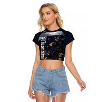 Ninja Raccoon Quasimodo Pizza Heist Raglan Cropped T Shirt Night Stealth Scene Detailed Pizza Slices