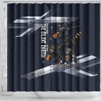 Ninja Raccoon Quasimodo Pizza Heist Shower Curtain Night Stealth Scene Detailed Pizza Slices