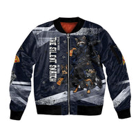 Ninja Raccoon Quasimodo Pizza Heist Sleeve Zip Bomber Jacket Night Stealth Scene Detailed Pizza Slices