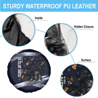 Ninja Raccoon Quasimodo Pizza Heist Spare Tire Cover Night Stealth Scene Detailed Pizza Slices