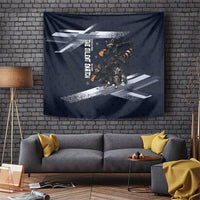 Ninja Raccoon Quasimodo Pizza Heist Tapestry Night Stealth Scene Detailed Pizza Slices