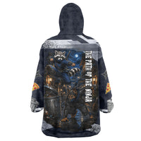 Ninja Raccoon Quasimodo Pizza Heist Wearable Blanket Hoodie Night Stealth Scene Detailed Pizza Slices