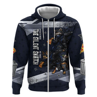 Ninja Raccoon Quasimodo Pizza Heist Zip Hoodie Night Stealth Scene Detailed Pizza Slices
