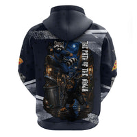 Ninja Raccoon Quasimodo Pizza Heist Zip Hoodie Night Stealth Scene Detailed Pizza Slices