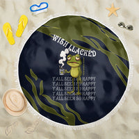 Wish I Lacked Critical Thinking Skills Y'all Seem So Happy Frog Beach Blanket Funny Overthinking Meme