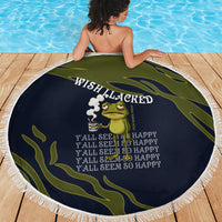Wish I Lacked Critical Thinking Skills Y'all Seem So Happy Frog Beach Blanket Funny Overthinking Meme