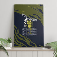 Wish I Lacked Critical Thinking Skills Y'all Seem So Happy Frog Canvas Wall Art Funny Overthinking Meme