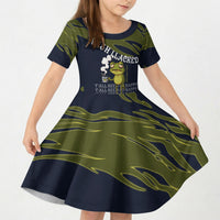 Wish I Lacked Critical Thinking Skills Y'all Seem So Happy Frog Kid Short Sleeve Dress Funny Overthinking Meme