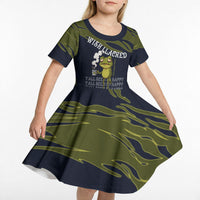 Wish I Lacked Critical Thinking Skills Y'all Seem So Happy Frog Kid Short Sleeve Dress Funny Overthinking Meme