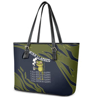 Wish I Lacked Critical Thinking Skills Y'all Seem So Happy Frog Leather Tote Bag Funny Overthinking Meme