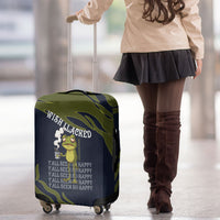 Wish I Lacked Critical Thinking Skills Y'all Seem So Happy Frog Luggage Cover Funny Overthinking Meme