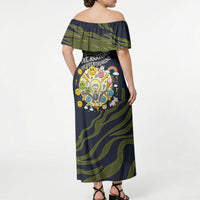 Wish I Lacked Critical Thinking Skills Y'all Seem So Happy Frog Off Shoulder Maxi Dress Funny Overthinking Meme