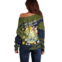 Wish I Lacked Critical Thinking Skills Y'all Seem So Happy Frog Off Shoulder Sweater Funny Overthinking Meme
