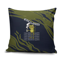 Wish I Lacked Critical Thinking Skills Y'all Seem So Happy Frog Pillow Cover Funny Overthinking Meme