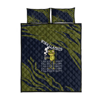 Wish I Lacked Critical Thinking Skills Y'all Seem So Happy Frog Quilt Bed Set Funny Overthinking Meme