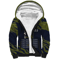 Wish I Lacked Critical Thinking Skills Y'all Seem So Happy Frog Sherpa Hoodie Funny Overthinking Meme