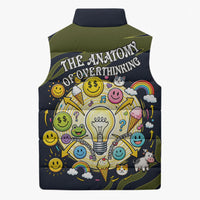 Wish I Lacked Critical Thinking Skills Y'all Seem So Happy Frog Sleeveless Puffer Jacket Funny Overthinking Meme