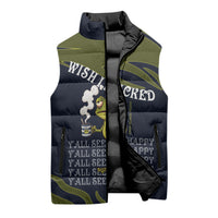 Wish I Lacked Critical Thinking Skills Y'all Seem So Happy Frog Sleeveless Puffer Jacket Funny Overthinking Meme