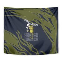 Wish I Lacked Critical Thinking Skills Y'all Seem So Happy Frog Tapestry Funny Overthinking Meme