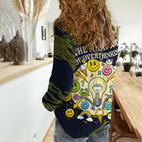 Wish I Lacked Critical Thinking Skills Y'all Seem So Happy Frog Women Casual Shirt Funny Overthinking Meme