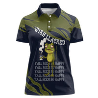 Wish I Lacked Critical Thinking Skills Y'all Seem So Happy Frog Women Polo Shirt Funny Overthinking Meme