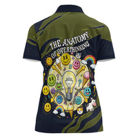 Wish I Lacked Critical Thinking Skills Y'all Seem So Happy Frog Women Polo Shirt Funny Overthinking Meme