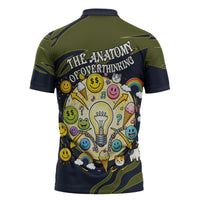 Wish I Lacked Critical Thinking Skills Y'all Seem So Happy Frog Zipper Polo Shirt Funny Overthinking Meme