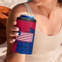 Liberia Christmas 4 in 1 Can Cooler Tumbler with Santa Claus Map Graphic and Red Blue Festive - Wonder Print Shop