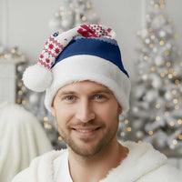 Liberia Christmas Santa Hat with Red Wildlife Silhouettes and White Blue Holiday - Wonder Print Shop