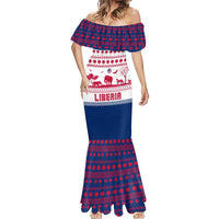 Liberia Christmas Mermaid Dress with Red Wildlife Silhouettes and White Blue Holiday - Wonder Print Shop