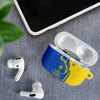 Ukraine Christmas AirPods Case with Howling Wolf Sunflower Tree and Traditional Ornament Design - Wonder Print Shop