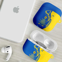 Ukraine Christmas AirPods Case with Howling Wolf Sunflower Tree and Traditional Ornament Design - Wonder Print Shop