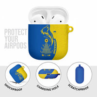 Ukraine Christmas AirPods Case with Howling Wolf Sunflower Tree and Traditional Ornament Design - Wonder Print Shop