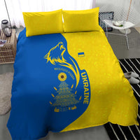 Ukraine Christmas Bedding Set with Howling Wolf Sunflower Tree and Traditional Ornament Design - Wonder Print Shop