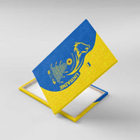 Ukraine Christmas Canvas Wall Art with Howling Wolf Sunflower Tree and Traditional Ornament Design - Wonder Print Shop