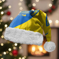 Ukraine Christmas Santa Hat with Howling Wolf Sunflower Tree and Traditional Ornament Design - Wonder Print Shop